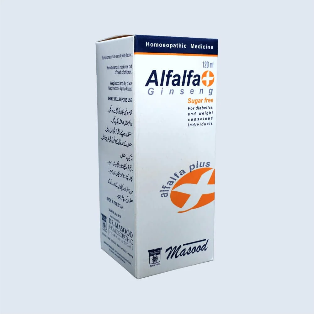 ALFALFA-GINSENG-MASOOD Alfalfa+Ginseng Syrup 120ml - Image 1