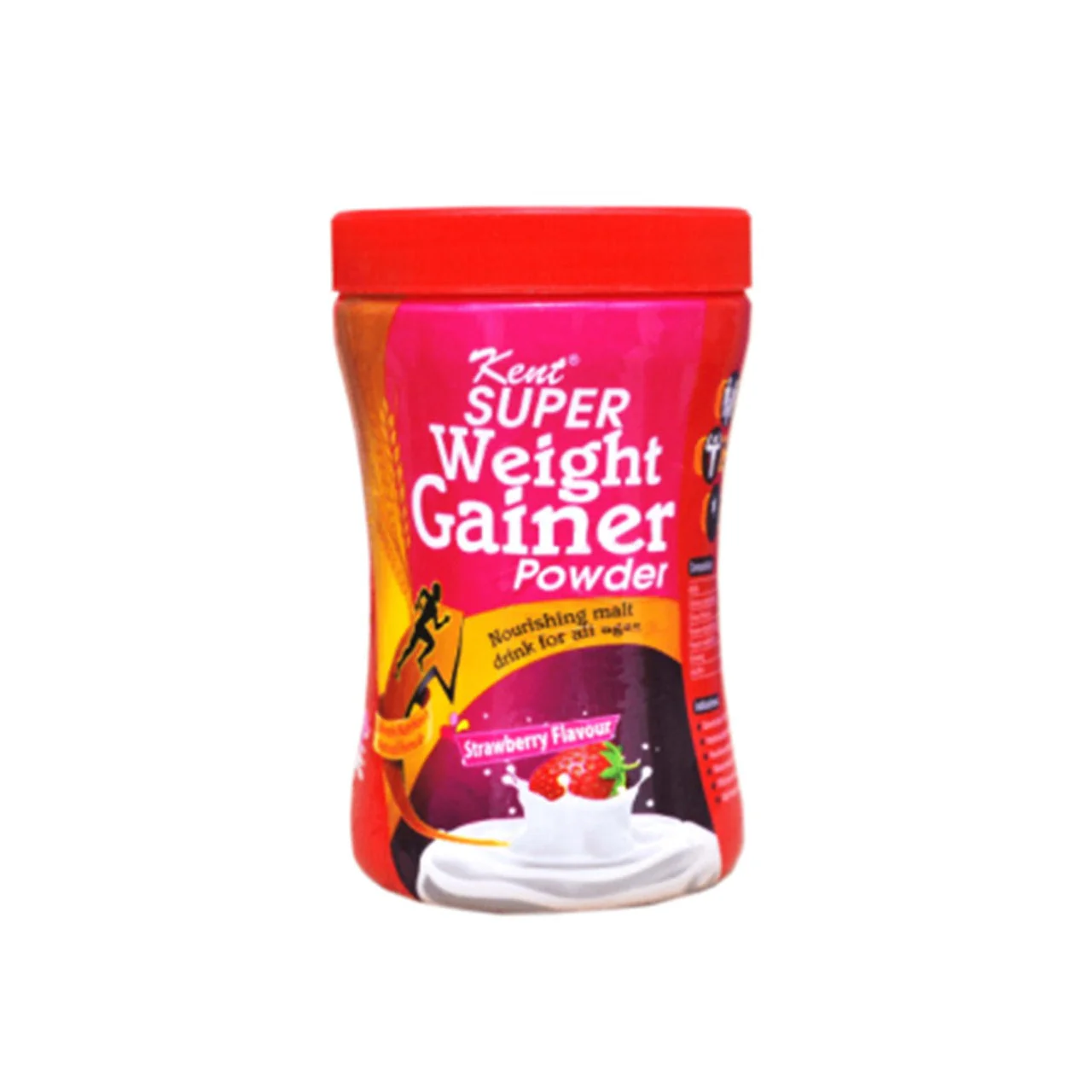 weight g stawbry Super Weight Gainer Powder (Strawberry) - Image 1